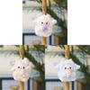 Sheep Plush Keychain With Flower Cute Ponytail For Bags And Keys