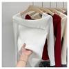 Lapel One-word Shoulder Knitted Bottoming Shirt Women's Inner Sweater Autumn and Winter New Design Short Top Women's