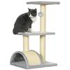 72cm Cat Tree With Scratching Post Pad For Indoor Cats Light Grey