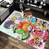 1pc Powerpuff Girls Anime Cartoon Design Office Chair Mat Non-Slip Carpet for Home Decor, Living Room, Bedroom, Game Room - Perfect Gift for Any Occas