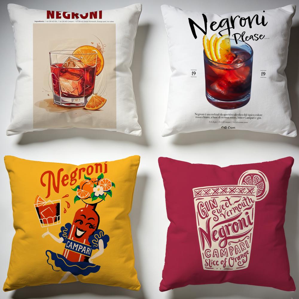 Stylový povlak na polštář Negroni Cocktailful Stylový omyvatelný povlak na polštář Ideální pro dekoraci pohovky, ložnice, auta