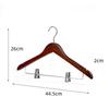 Wooden Hangers 5pcs Solid Wood Coat Hanger Heavy Duty, Smooth Finish High-Grade Wooden Clothes Hanger with Non Slip Pant Bar, 360° Swivel Hook