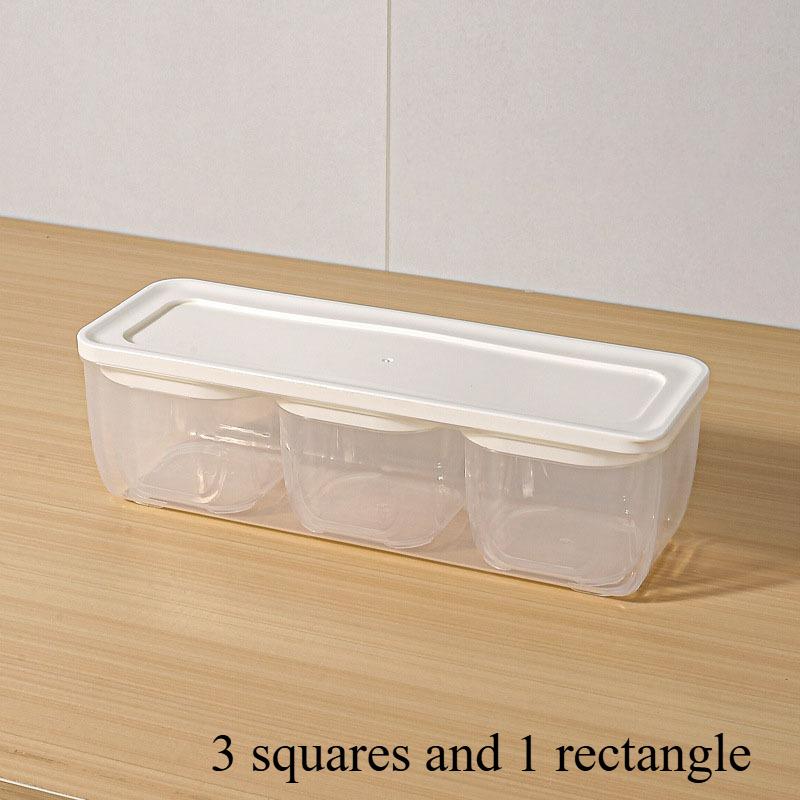 Wiederverwendbare Kleine Gefrierbehälter Stapelbare Luftdichte Gewürzgläser Lebensmittelversiegelungsdosen Küchen Kühlschrank Organizer und Vorratskammer