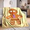 1pc Gingerbread Man Blanket Warm, Cozy, And Soft, Suitable for Sofas, Beds, Cars, And Office Use.Perfect for Camping And Travel, Making It a Great Gif