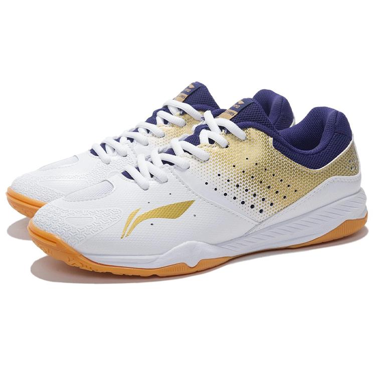 New LiNing Kirin TD Cushioned Anti-Slip And Wear-Resistant Lightweight Low-Top Training Shoes Women's White Gold APTR002-2