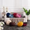 Luxurious Round Velvet Pumpkin Cushion With Charming Pleated Design And Soft Touch