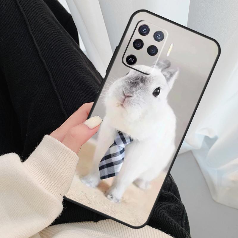 Baby Kaninchen Hasen Hülle Für Oppo A96 A76 A16 A60 A98 A58 A78 A18 A38 A80 A40 A77 A57 A17 A74 A54 A94 A15 A5 Pro