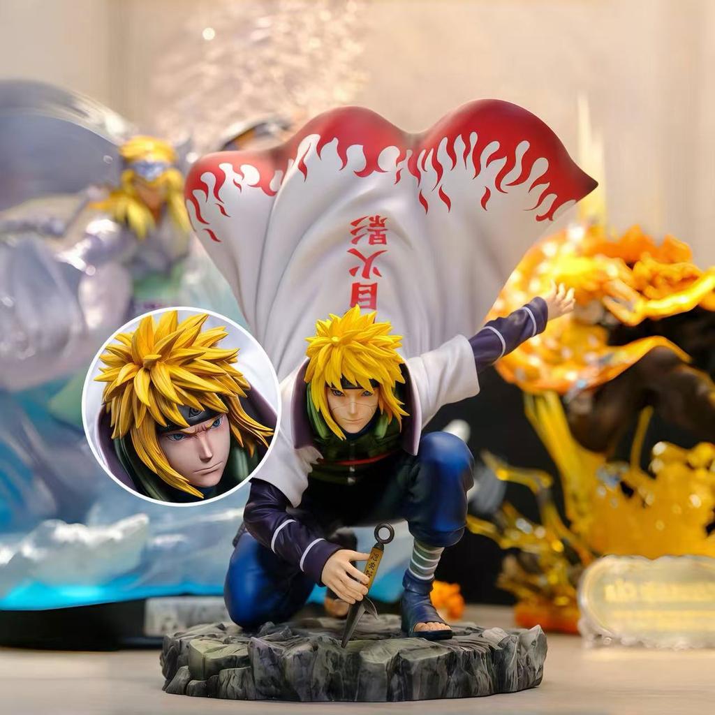 21cm Naruto Anime Figur GK Ich bin spät Minato Namikaze Statue Dekoration Sammlerstück Actionpuppe Modell Jungen Spielzeug Geschenk