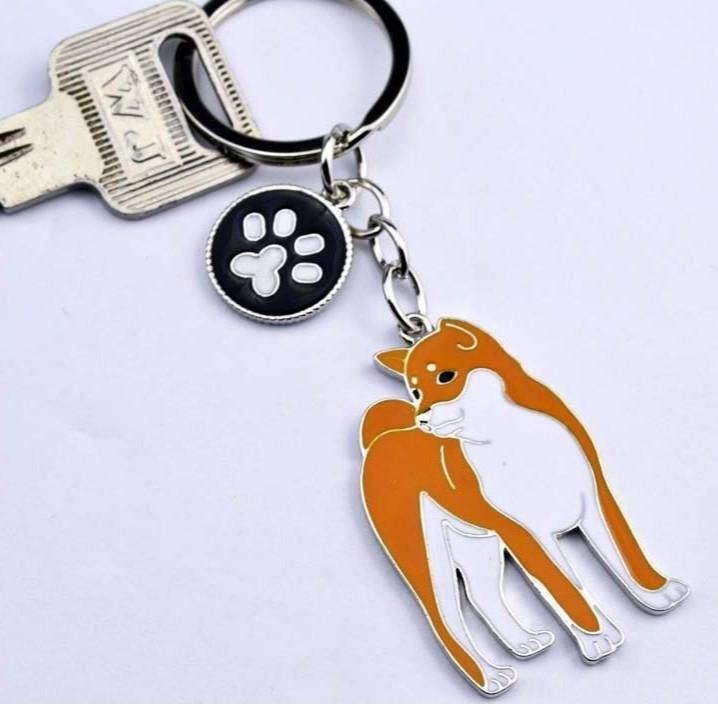 Cute Dog Keyring Gifts Fashionable Animal Charms Small Accessories Car Keyrings and Bag Charms