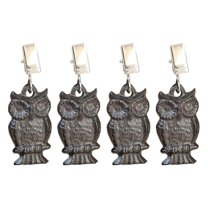 Owl Tablecloth Weights Clips Owl Handicraft Tablecloth Clamps Irons Owl Pendant Tablecloth Weights Set Flag Weights Clips 1