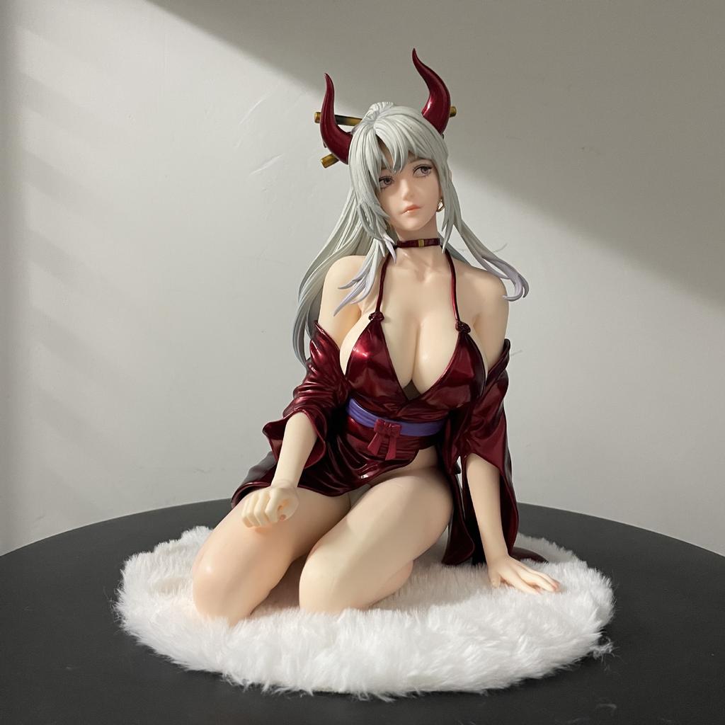 One Piece Yamato Kimono Sedící Pozice Anime Figurka Model Soška Stolní Dekorace