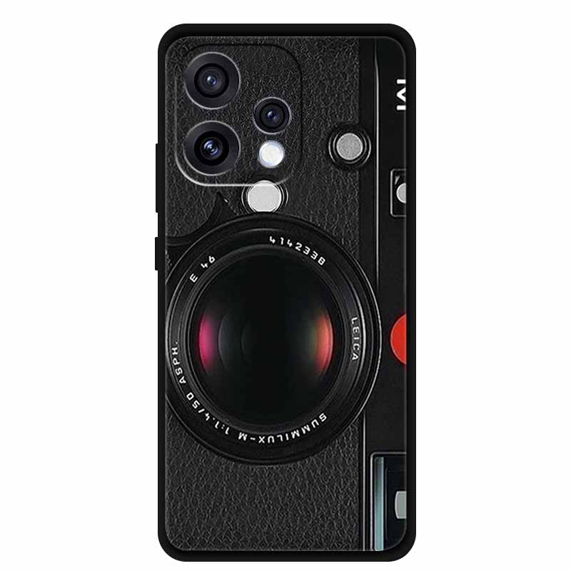 For Oppo Reno15 5G Case 6.59" Cute Cat Balck Edge Soft Silicone Wolf Phone Back Cover For Oppo Reno 15c 5G Protective Lion Funda