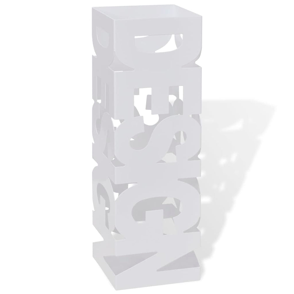 Porte-parapluie carré à rangement  Acier 48,5 cm