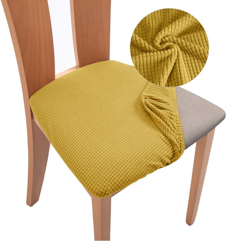 Jacquard Chair Seat Covers Chair Removable For Hone Washable Upholstered Dining Room Chair Seat Protector Cushion Slipcovers