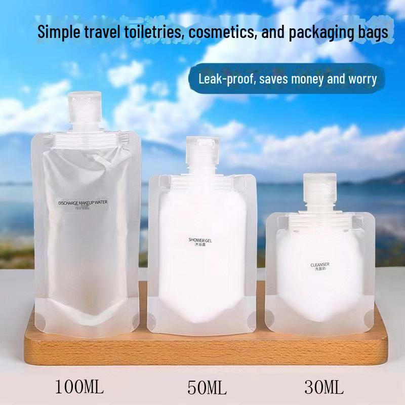 Reise-Kulturtasche: Tragbare Einwegflaschen für Kosmetik, Lotion, Duschgel, Shampoo und Gesichtsreiniger