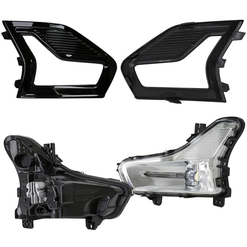 Led Fog Lamps For Ford Mondeo Fusion   Daytime Running Light DRL Car Front Driving Daylight Covers Frame Wire Switch 12V