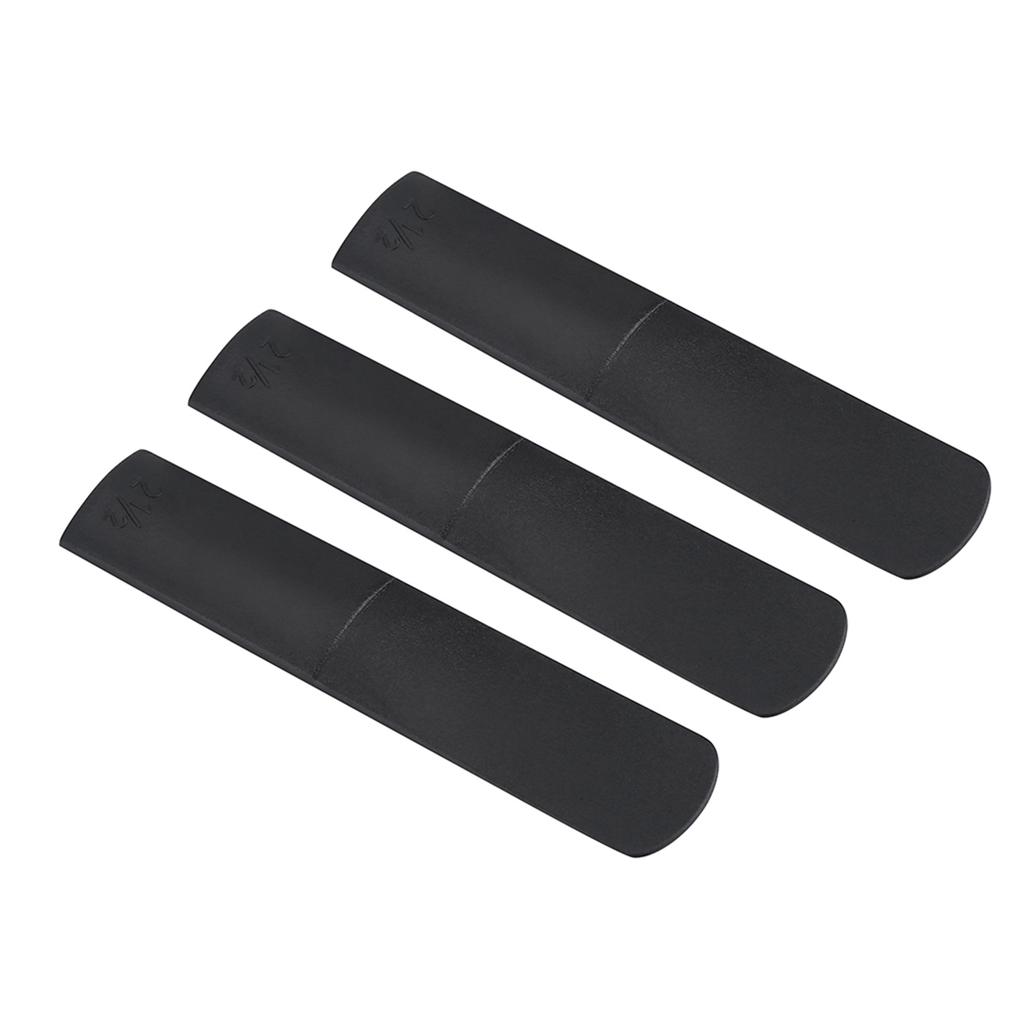 3pcs Plastic Alto Saxophone Mouthpiece Reeds 2.5 Parts Repair Reed Accessory Black