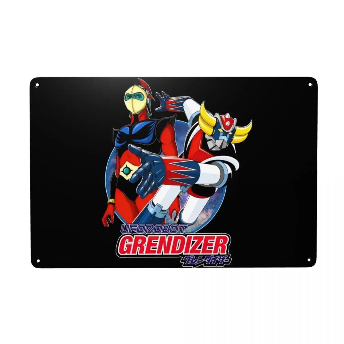 

Goldrake Goldorak аниме Mazinger Z металлическая жестяная вывеска прямоугольник НЛО робот Grendizer знаки доска бар кафе ресторан настенный художественный декор 20x30cm