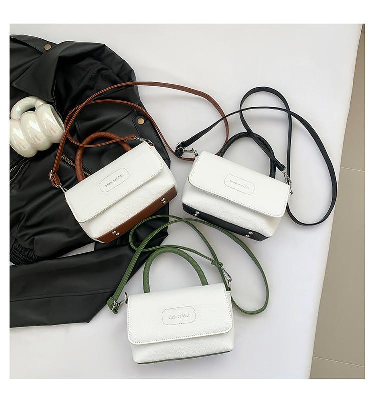 2024 New Fashion Color Block Minimalist Summer Women's Bag Pu Material Versatile Casual Handbag Shoulder Crossbody Bag