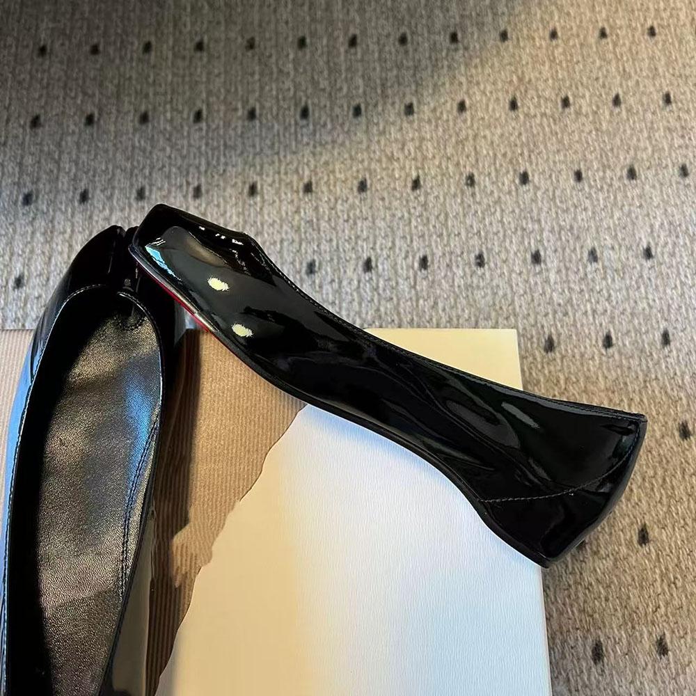 Fashion Fashionable Shiny Pig'S Feet Toe Separation Single Shoes For Women, Comfortable Ballet Shoes With Insole Height Increase