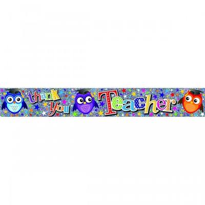 Simon Elvin Thank You Teacher Foil Banner (Pack of 6)
