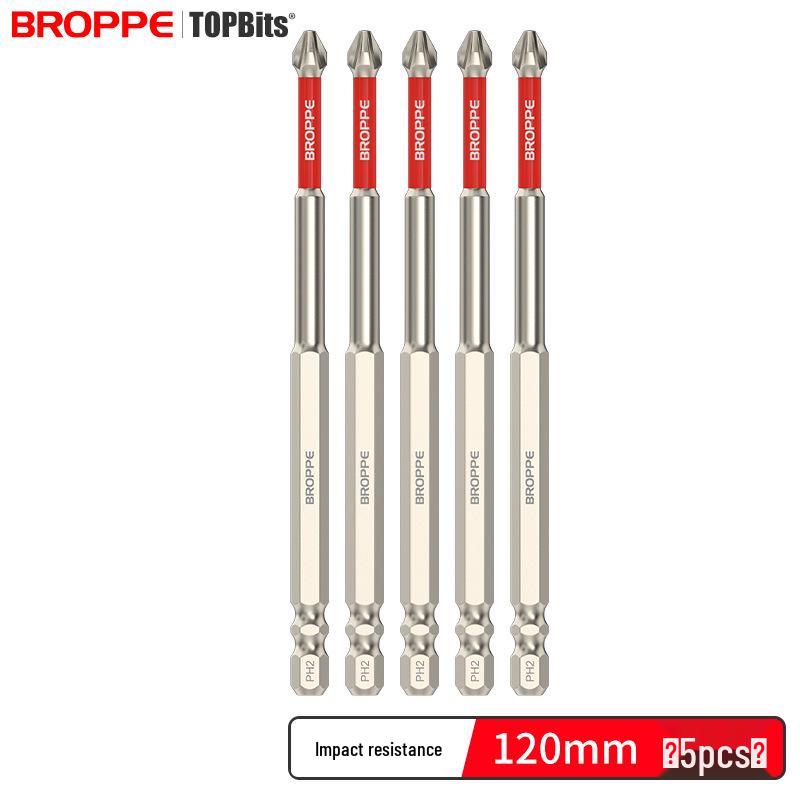 Impact-Resistant Magnetic Phillips Screwdriver Bit Set - High Torque, Non-Slip S2 for Electric Drills.