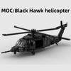 MOC Bausteine Black Hawk Hubschrauber Modellbausatz DIY Montage Spielzeug Schreibtischdekoration Geschenk für Jungen