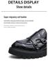 Men's 2023 Patent Leather Double Buckle Loafers with Thick Heel and Sole