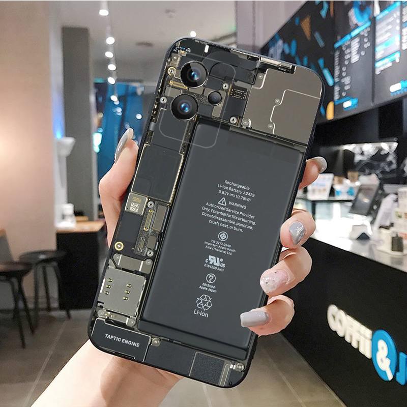 Akku Leiterplatte Handyhülle für Realme GT 2 Pro X2 Pro XT C25S 9 8 7 6 Pro GT Master C3 C21 C21Y C11 C35 C31 X3 SuperZoom