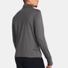 Under Armour Solid Ribbed Stand Collar Quick-Dry Pullover Long Sleeve T-Shirt Men Tops Gray 1379288-025