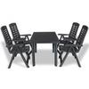 Day and Night - Day and Night Garden Dining Set 5 Pieces Anthracite Gray Plastic