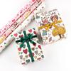Valentines Day Gift Wrapping Paper Set Heart Printed DIY Craft Paper with Ribbons Stickers for Wedding Birthday Party Gift Decor