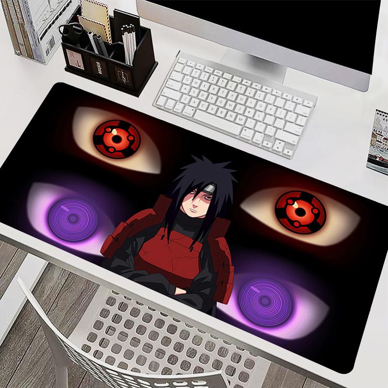 Mousepad Laptop Mouse Pad Office Accessories PC Keyboard Pad Rubber Cup Mat Soft Naruto Madara Uchiha Mouse Mat Large Desk Mat