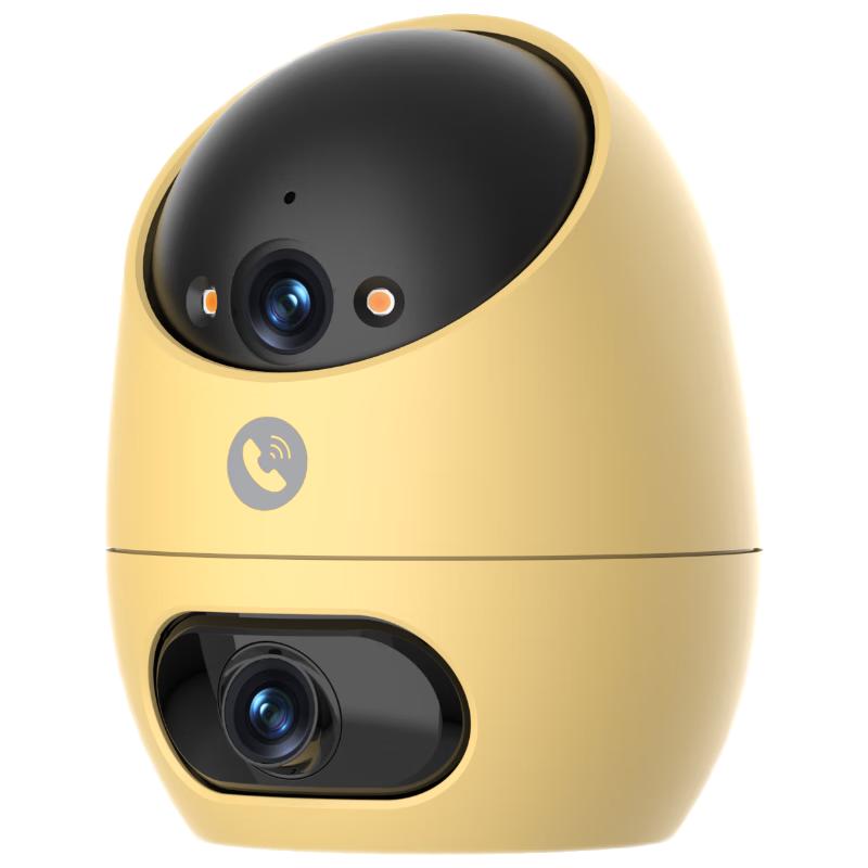 

360° Dual-Lens Smart Home Security Camera (CN version) Cheese Yellow