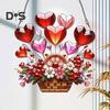 Potted Plants Sun Catcher Acrylic Window Hanging Ornament Floral Pattern Suncatcher for Home Wall Sunlit Spaces Decoration