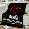 Aprilia motorcycle logo printed Flannel Blanket Fashion Warm Lightweight Living room Bedroom Sofa Bed For Picnic Blanket