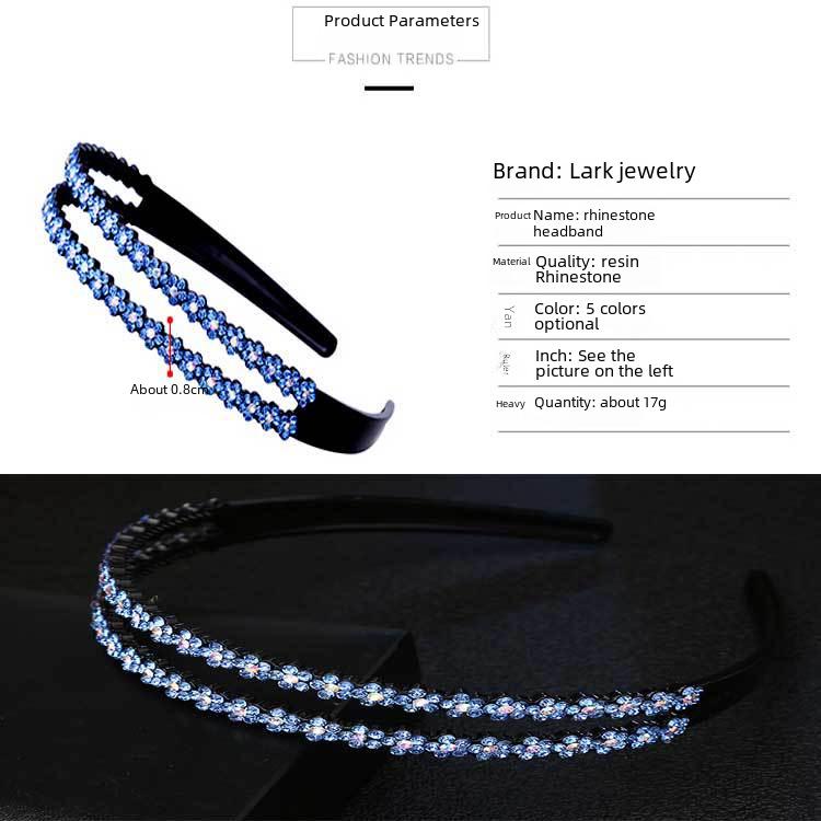Korean Non-Slip Double Row Plum Blossom Headband for Women and Kids – Versatile Hairpin Accessory
