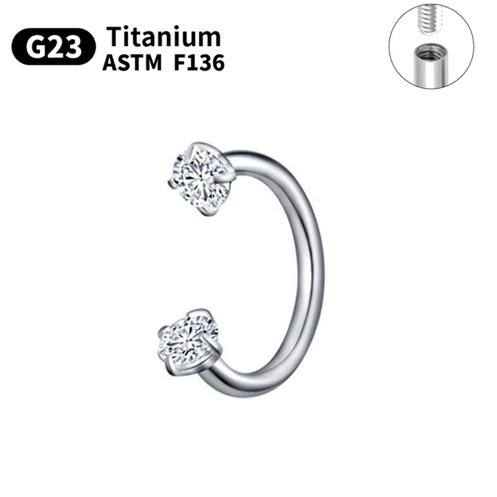 1/5/10pcs G23 Titanium Piercings Labret Stud Lip Nose Piercing Kit Eyebrow C Rod Body Jewelry ASTM-F136 Cartilage Earring