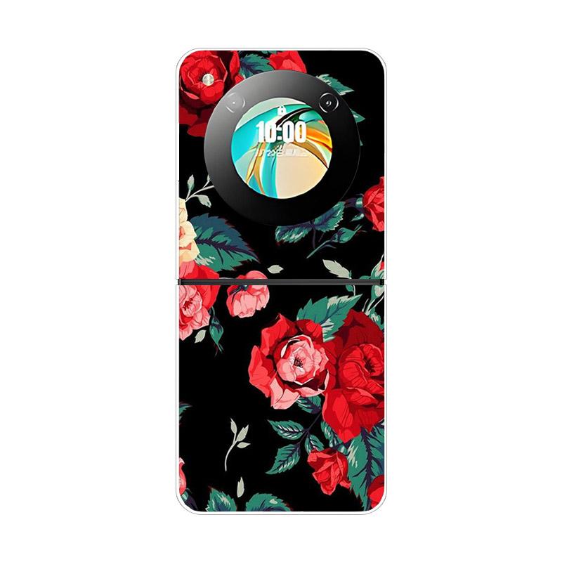 Etui For ZTE Nubia Flip NX724J Modne Malowane Przezroczyste Twarde PC Składane Pokrowiec For ZTE Libero Flip Przezroczyste Etui Funda