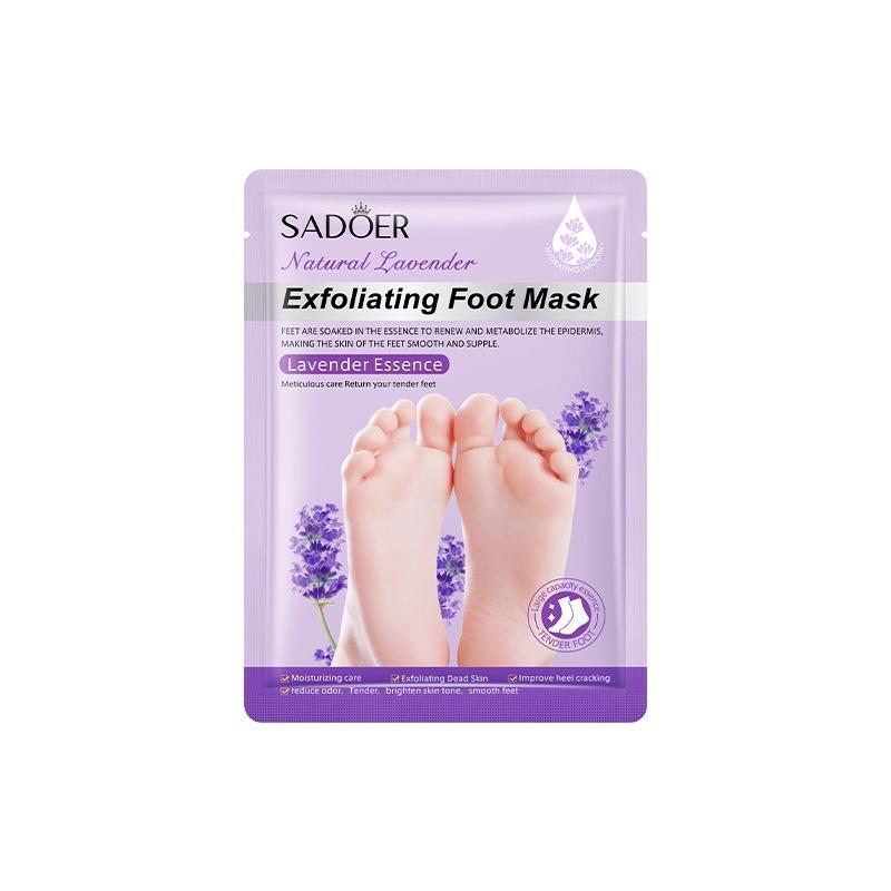 Lavender Foot Mask - Intense Moisturizing Treatment for Softening and Nourishing Dry Feet, Renewing Care