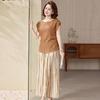 Mom's 2026 Summer Short Sleeve Top & Wide-Leg Pants Set for Middle-Aged Women
