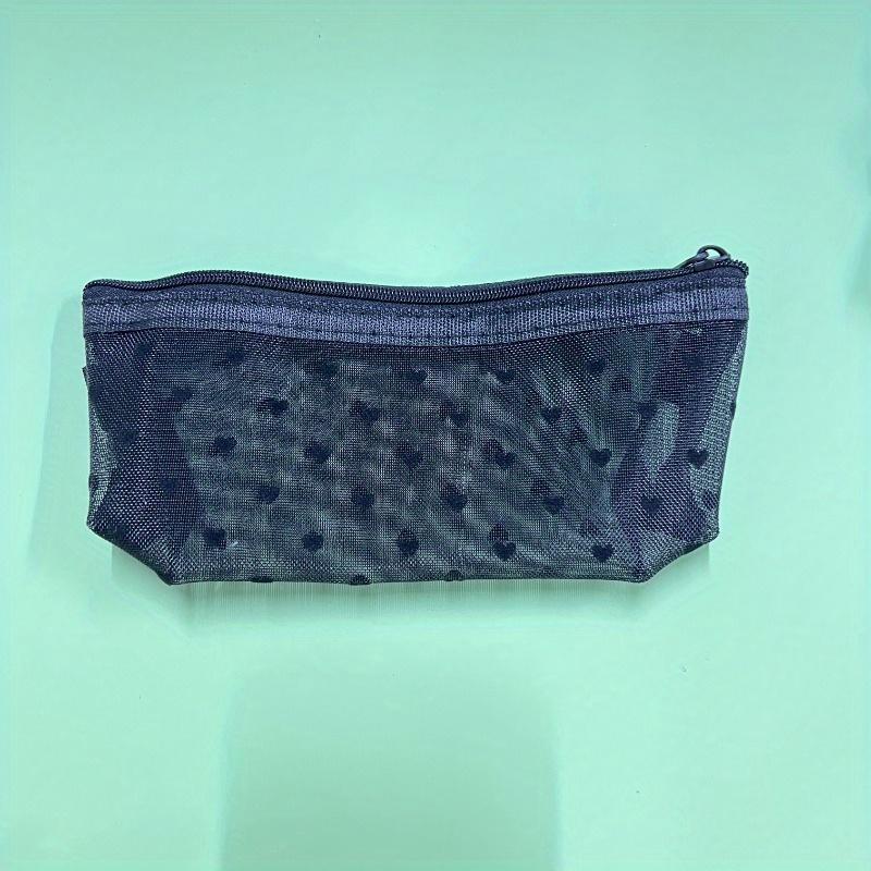 Transparent Mesh Pencil Case,Office Desktop Storage Bag,Makeup Bag,Stationery Bag,Large Capacity Pencil Case,Office Supplies