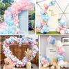 Boy Girl Baby Shower Decor Balloons Garland Pastel Pink Blue Balloon Arch Kit Birthday Party Gender Reveal Decoration Background