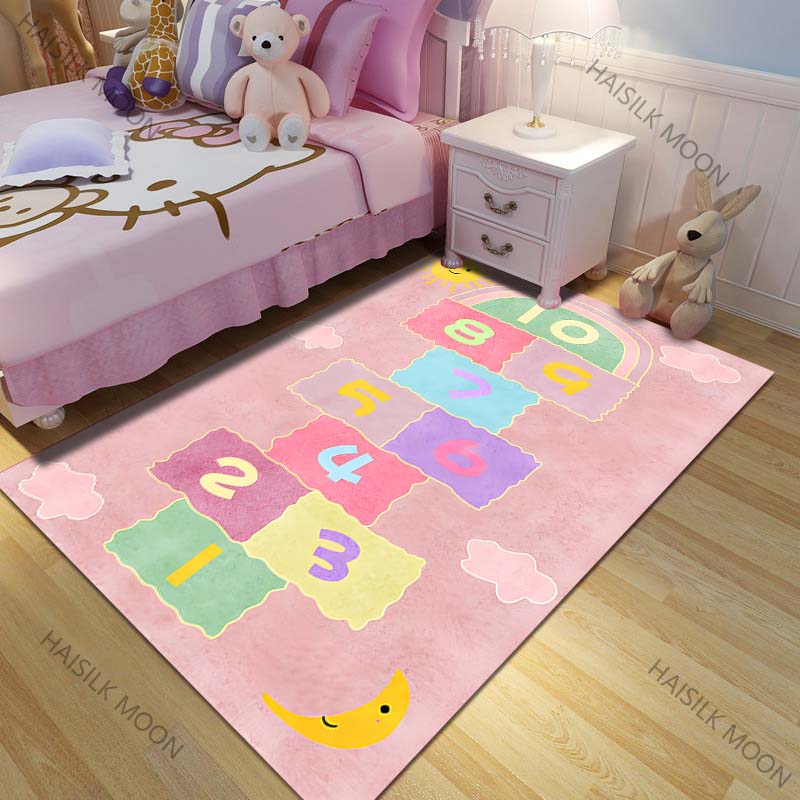 1 Stück Cartoon Hüpfspiel Spielteppich für Wohnzimmer Schlafzimmer Sofa Fußmatte Heimdekor Rutschfeste Bodenmatte Große Größe Luxusgeschenke