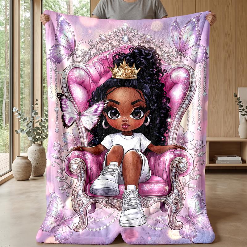 Royal Bubbles Fantasy Theme blanket Lightweight Warm Flannel Blanket Decorative Throw Blanket for Home Decoration