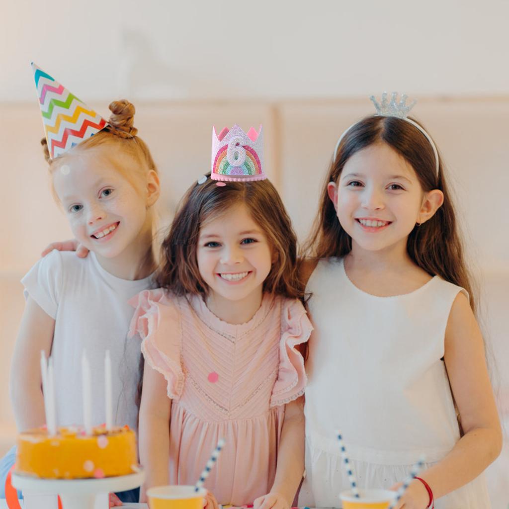 Auffällige Dekoration Filz Thema Geburtstagsparty Krone für Kinder und Erwachsene Geburtstagsparty Deko