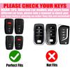 Key Fob Cover with Diamond Keychain Car Key Holder Compatible with Toyota 2018-2024 Highlander RAV4 Camry Avalon C-HR Corolla GT86 Smart Key