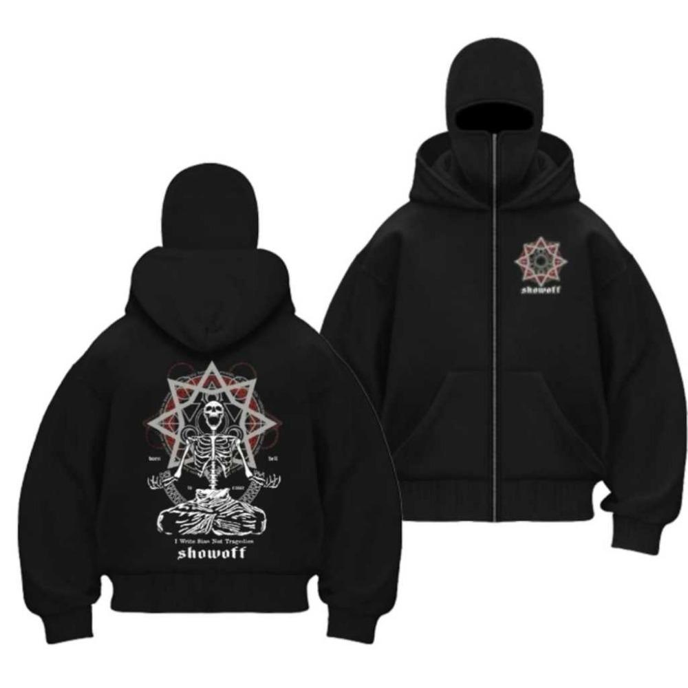 

Худі на блискавці Балаклава Showtime / Куртка боксі Showtime Чорна Дитяча та Доросла Найновіша та Найпопулярніша S