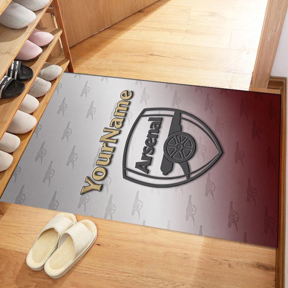 Arsenal Personalized Name Floor Mat Perfect for Living Rooms Dining Room Bedrooms Balcony Anti-slip Rug Anime Office Decor