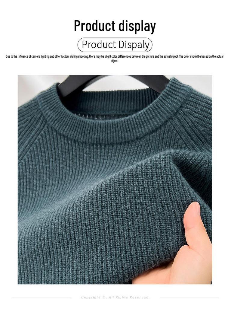 Men's Autumn & Winter 100% Wool Half-High Neck Sweater - Middle-Aged & Dad's Fashion